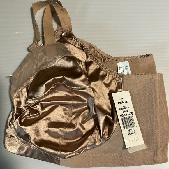 Goddess Women's Shimmering Satin Bra in Brown - Picture 1 of 4